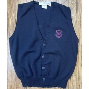 Vintage United Airlines Brookhurst Uniform Wool Blend Sweater Vest Men's Medium